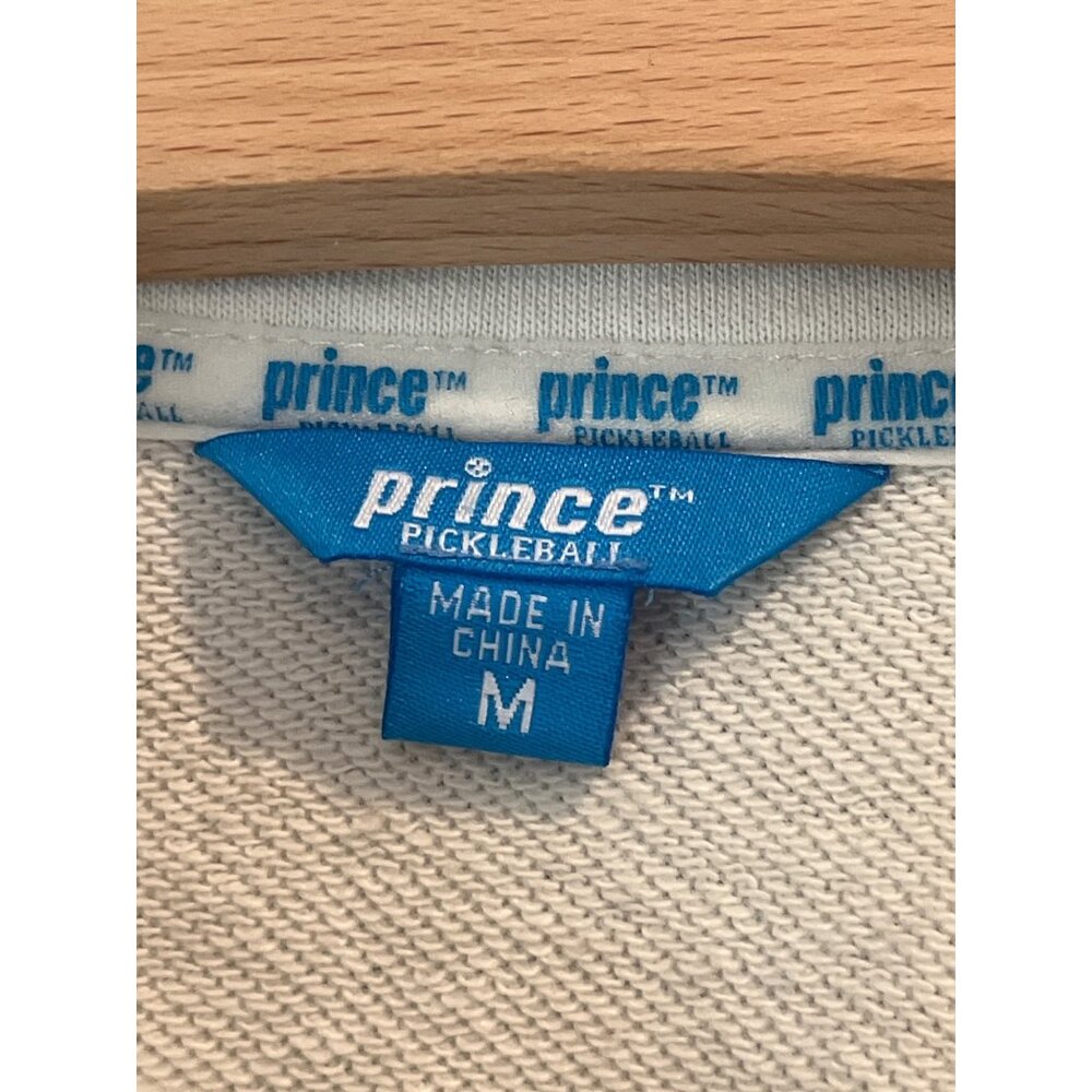 Prince Pickleball Colorblock Quarter-Zip Athletic Pullover Jacket In Cream Navy - Picture 4 of 8